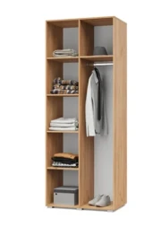 Шкаф двустворчатый В20 Виора, Золотой дуб/Графит