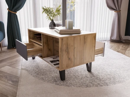 Модульная гостиная Ливерпуль, вотан/графит софт  